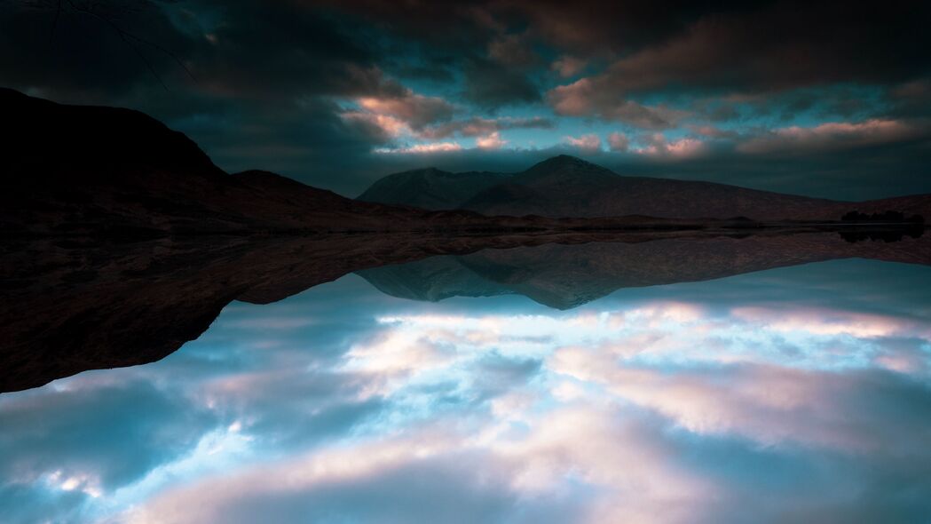 湖 山 反射 云 风景 4k壁纸 3840x2160