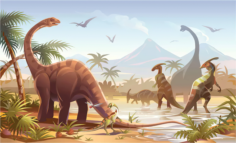 恐龙侏罗纪卡通背景