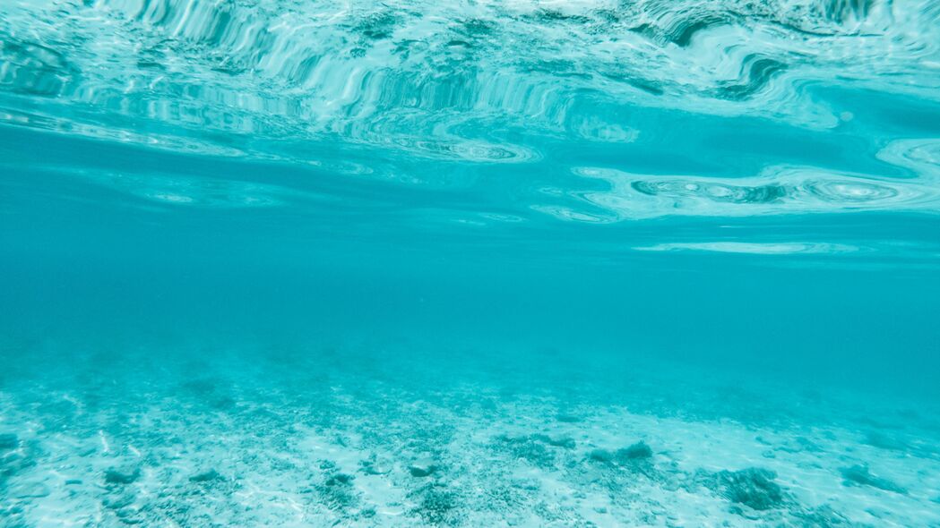 水下 深度 底部 波浪 透明 蓝色 4k壁纸 3840x2160