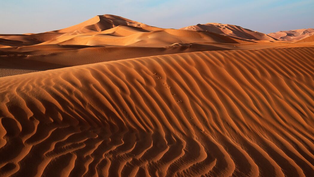 沙漠 沙子 沙丘 浮雕 天空 4k壁纸 3840x2160