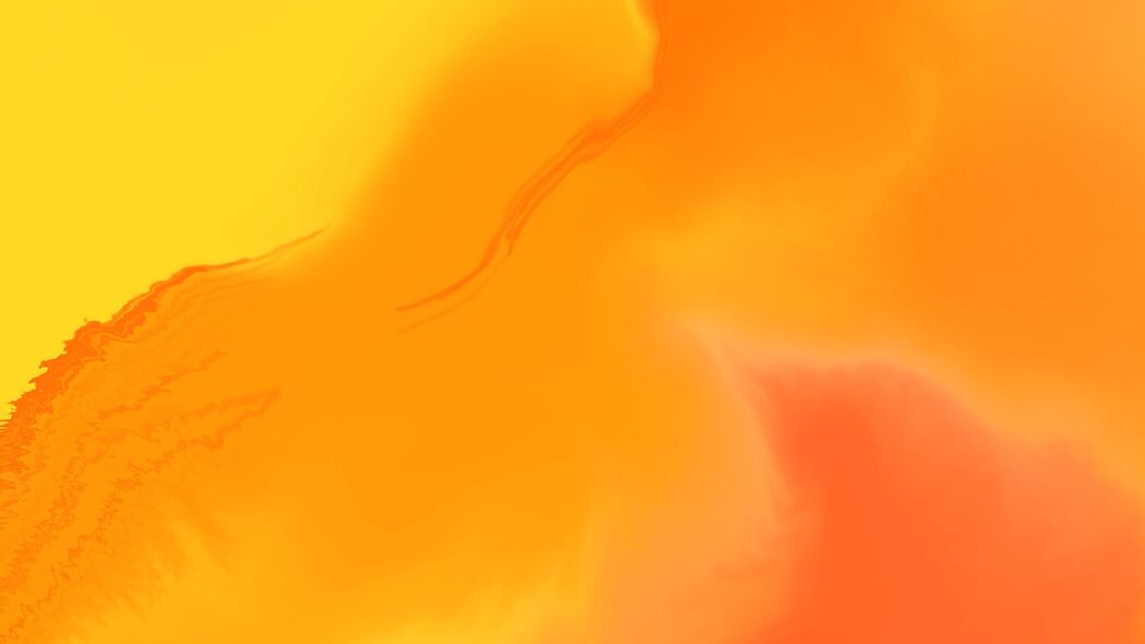 油漆 黄色 橙色 波浪 4k壁纸 3840x2160
