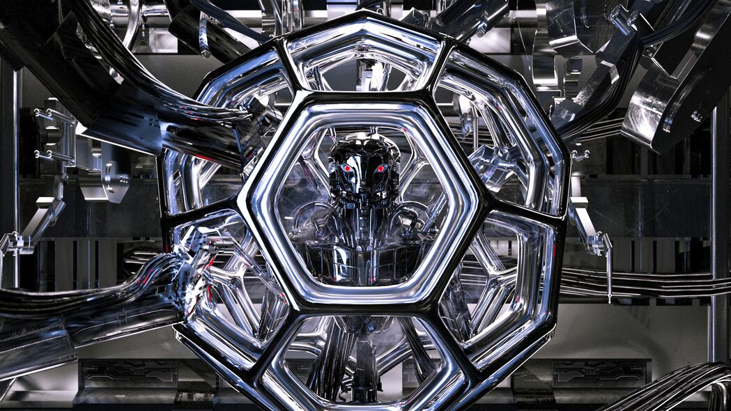 机器人 艺术 科幻 实验室 建筑 球 电线 4k壁纸 3840x2160