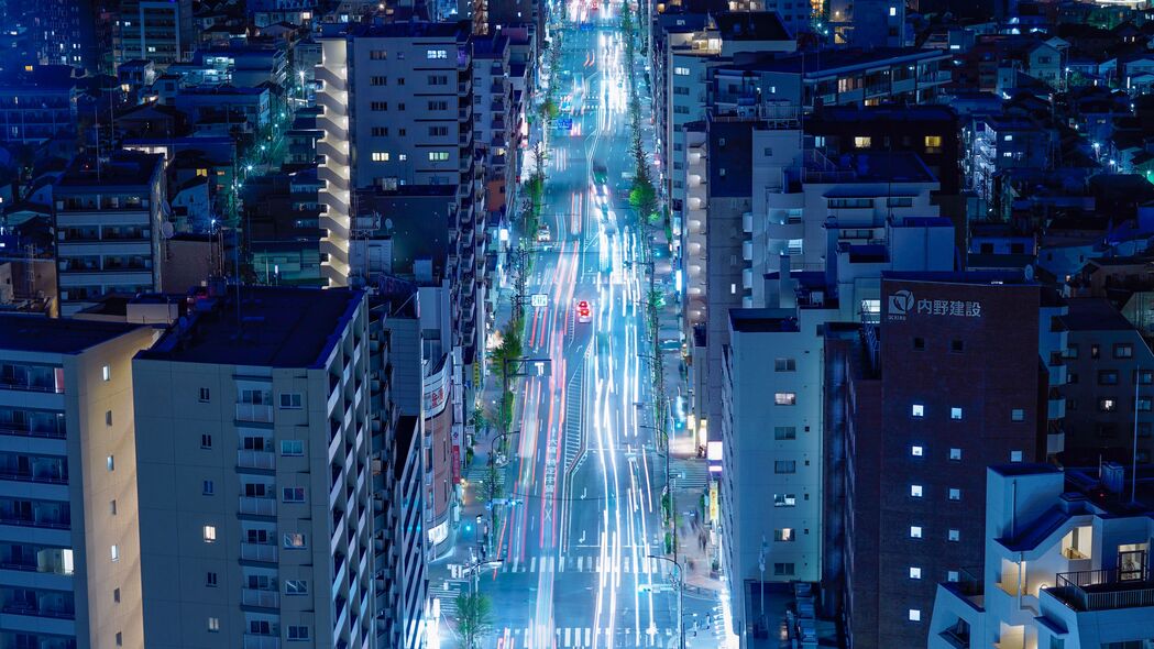 城市 交通 灯光 街道 夜晚 大都市 东京 4k壁纸 3840x2160