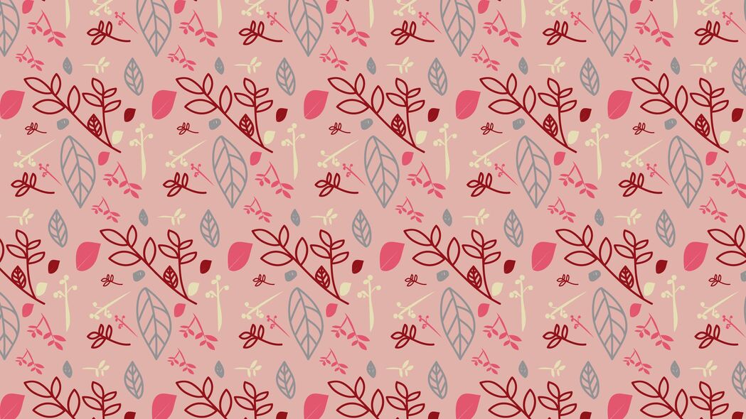 图案 树枝 树叶 粉红色 4k壁纸 3840x2160