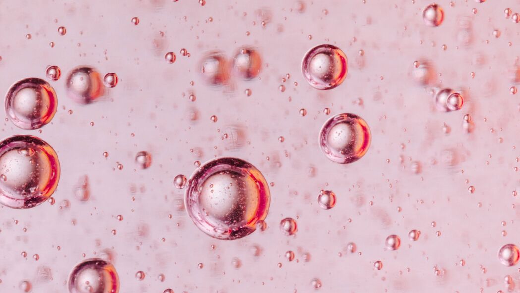 气泡 液体 微距 粉红色 4k壁纸 3840x2160