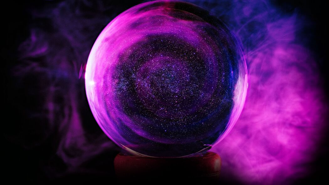 球 闪光 紫色 玻璃 4k壁纸 3840x2160