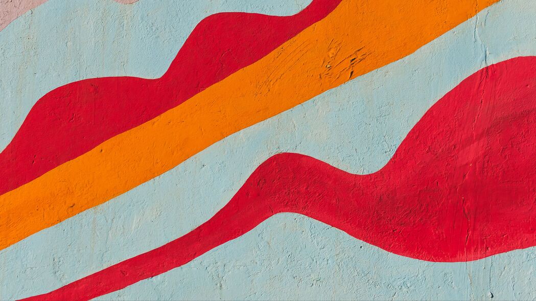 油漆 墙壁 线条 红色 橙色 4k壁纸 3840x2160