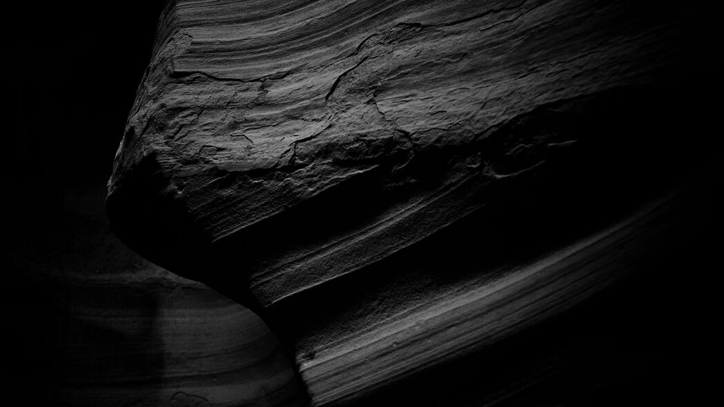 峡谷 bw 图层 深色 4k壁纸 3840x2160