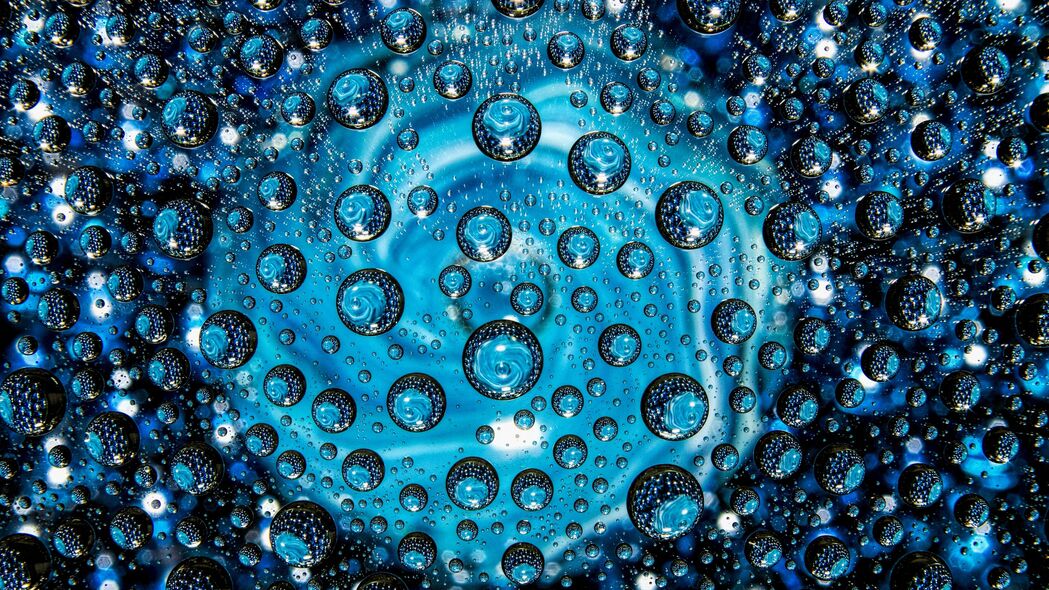 气泡 蓝色 图案 圆形 4k壁纸 3840x2160