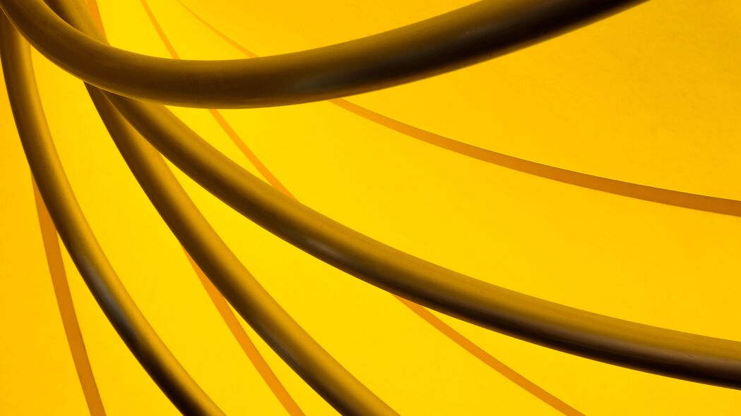 管 黄色 形状 弯曲 4k壁纸 3840x2160