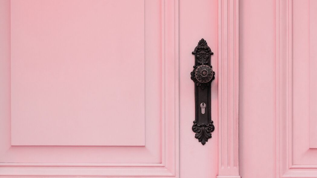 门 把手 锁 粉红色 4k壁纸 3840x2160