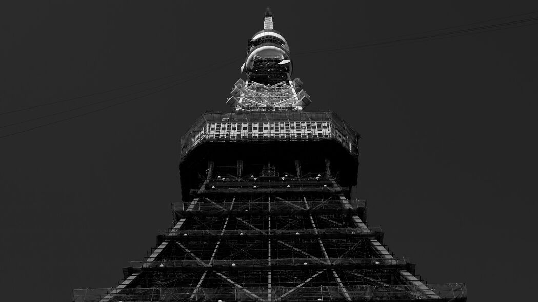 塔 bw 建筑 东京 日本 4k壁纸 3840x2160