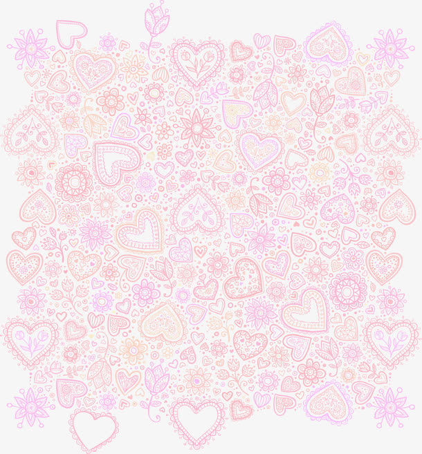 爱心花朵粉色背景装饰