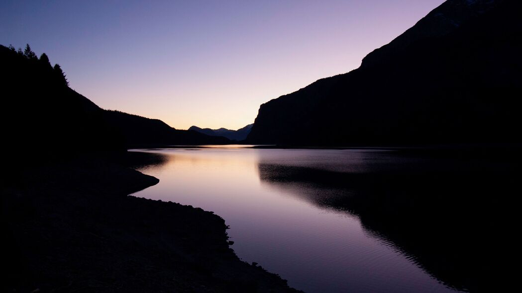 高清湖泊夜景