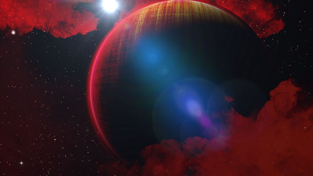 行星 红色 幻想 星星 太空 4k壁纸 3840x2160