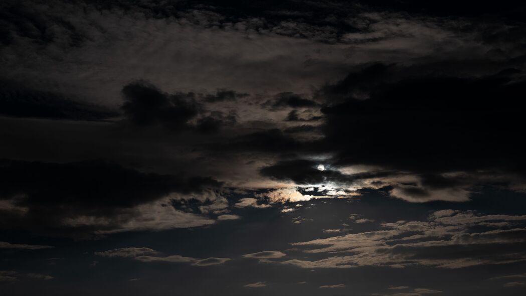 天空 云 夜晚 月亮 黑暗 夜空 4k壁纸 3840x2160