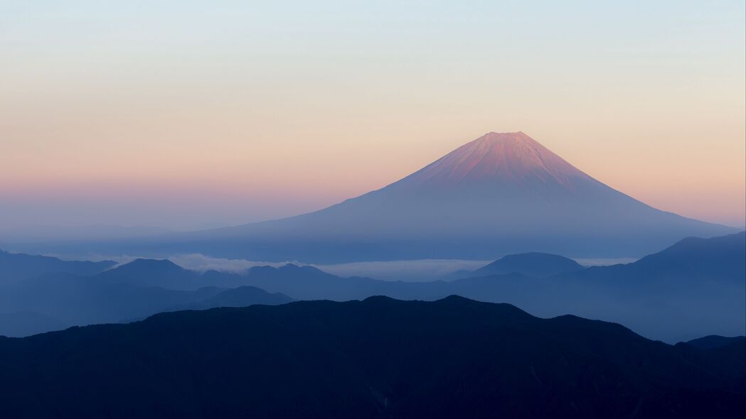 火山 雾 山 富士 日本 4k壁纸 3840x2160