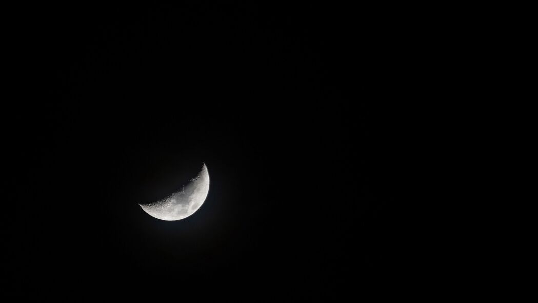 月亮 新月 满月 bw 夜间 4k壁纸 3840x2160