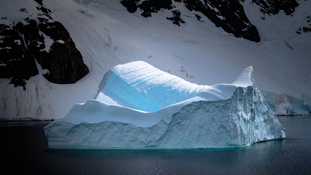 冰川 山 雪 南极 4k壁纸 3840x2160