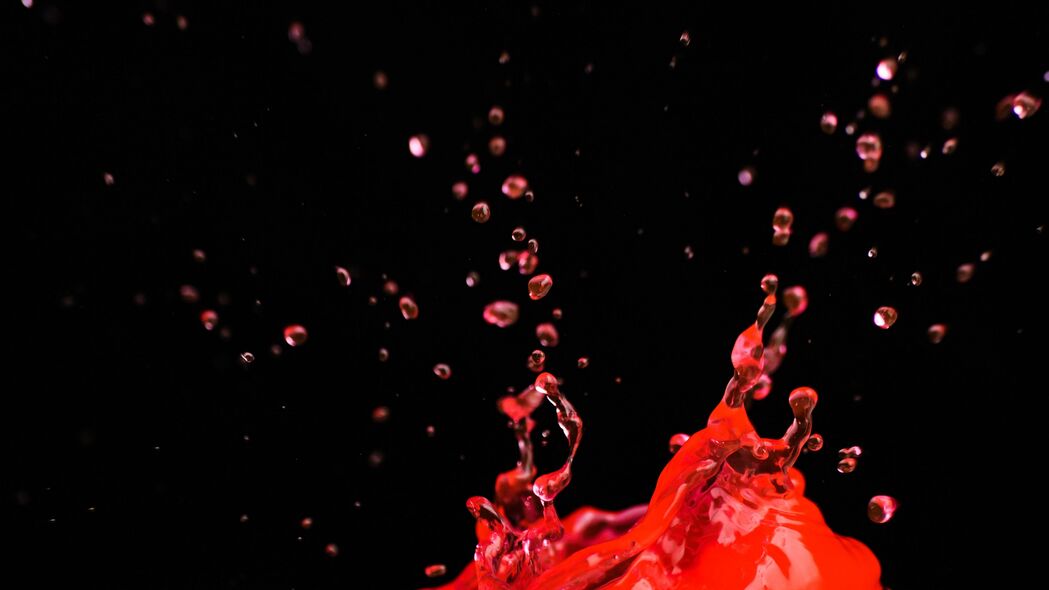 液体 飞溅 红色 喷涂 4k壁纸 3840x2160