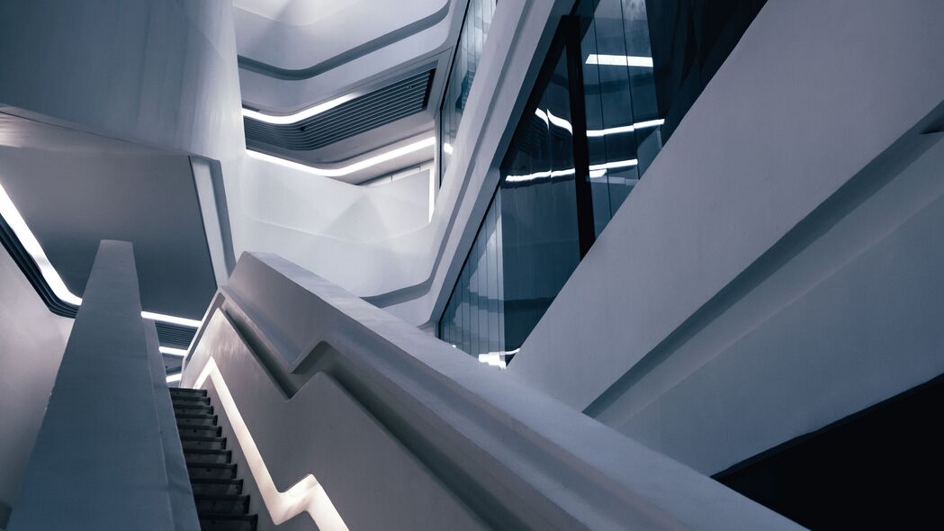 建筑 建筑 设计 极简主义 楼梯 4k壁纸 3840x2160