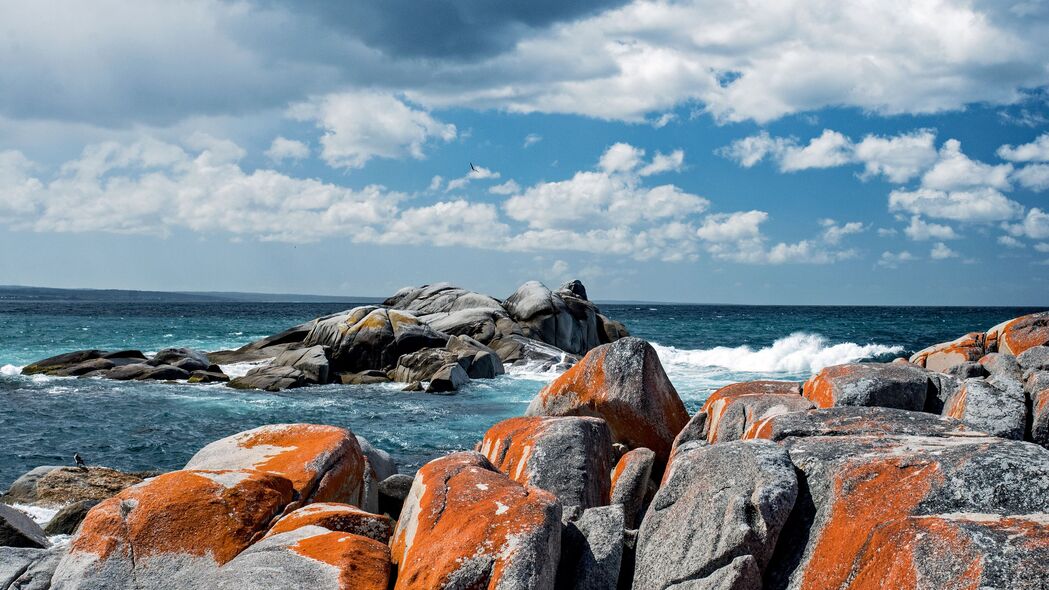 海湾 石头 比纳隆海湾 澳大利亚 4k壁纸 3840x2160
