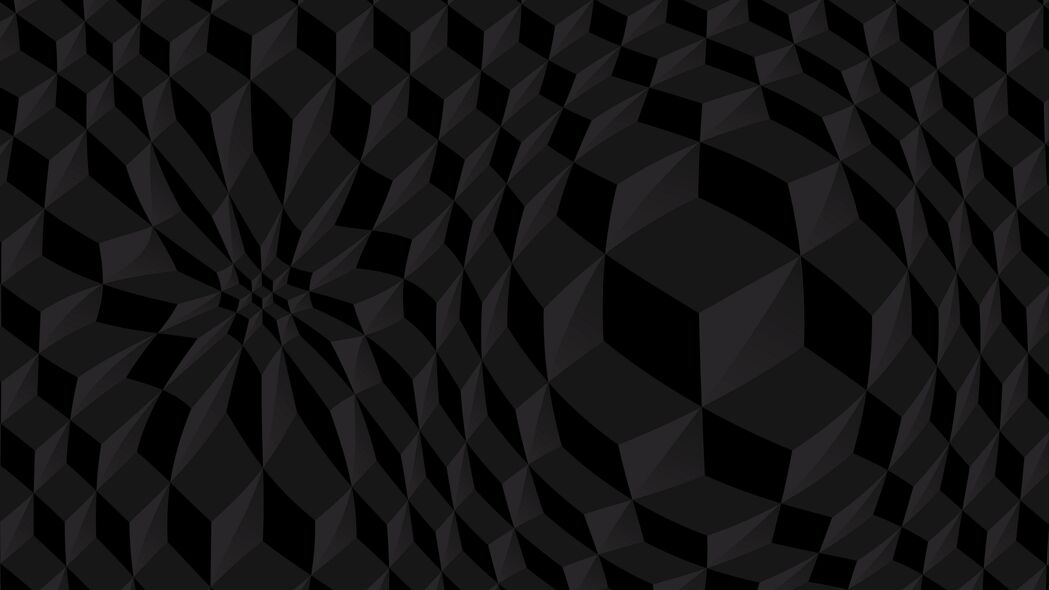 立方体 体积 黑色 纹理 结构 4k壁纸 3840x2160