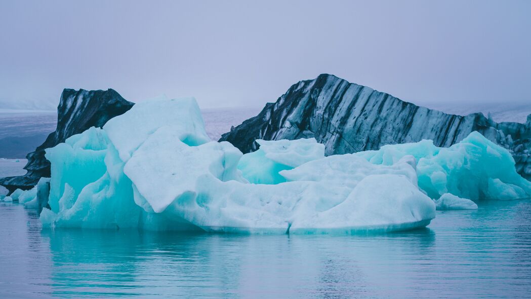 浮冰 河流 冰岛 寒冷 北方 冰 4k壁纸 3840x2160