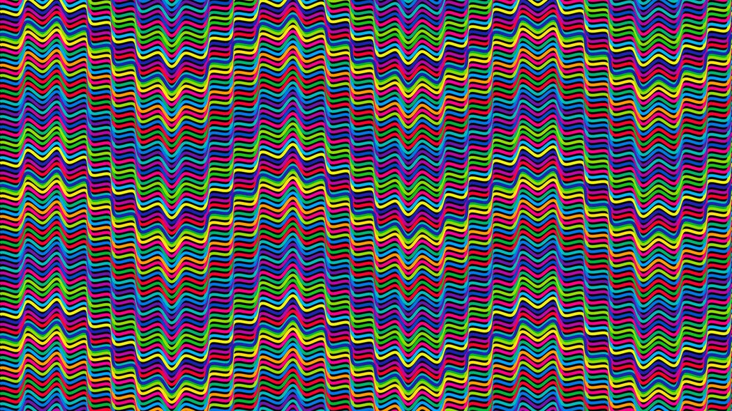 线条 波浪形 多色 棱柱形 彩色 4k壁纸 3840x2160