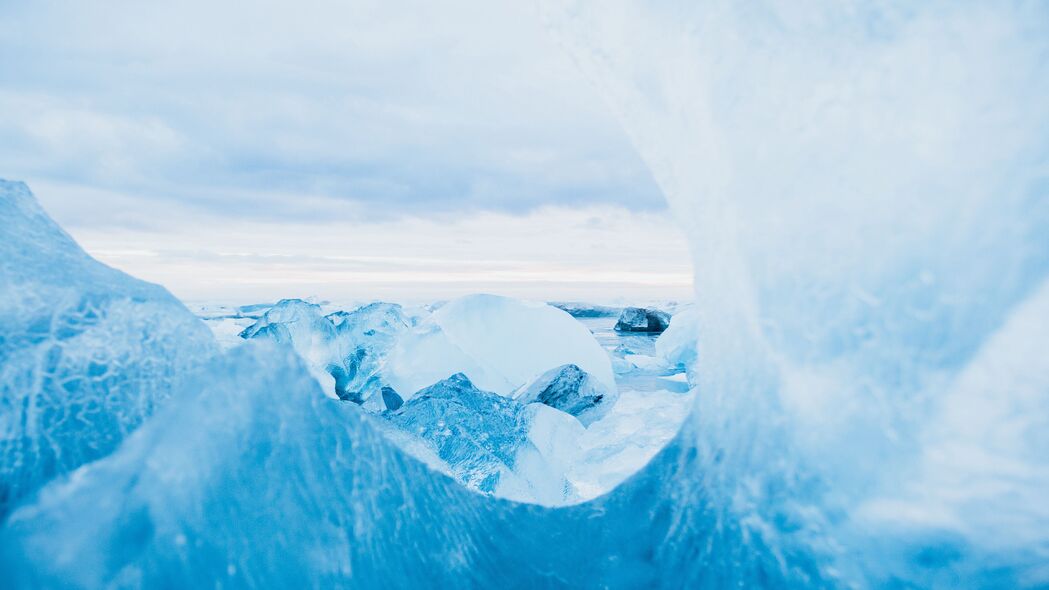 冰 浮冰 宏观表面 4k壁纸 3840x2160