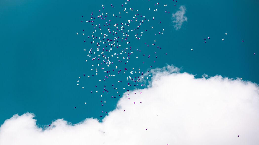 气球 飞行 天空 云 亮度 4k壁纸 3840x2160