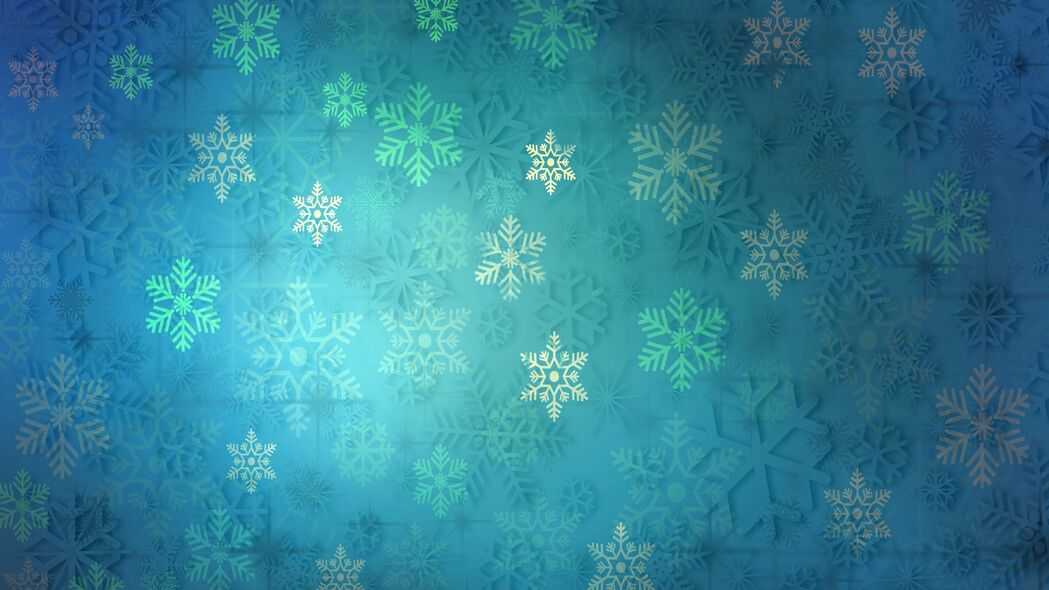 图案 雪花 圣诞节 新年 节日 蓝色 4k壁纸 3840x2160