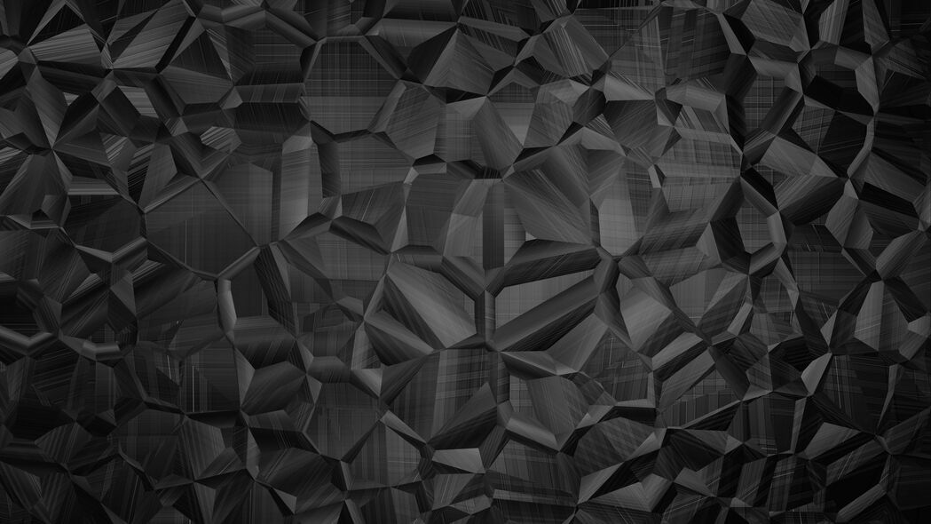 多边形 表面 黑色 4k壁纸 3840x2160