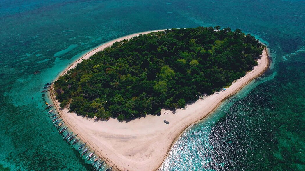 岛屿 海洋 鸟瞰图 热带 海洋 菲律宾 4k壁纸 3840x2160