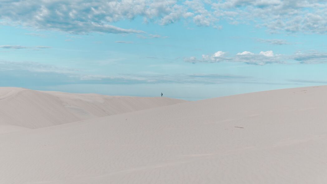 沙漠 沙丘 极简主义 剪影 沙子 孤独的 4k壁纸 3840x2160