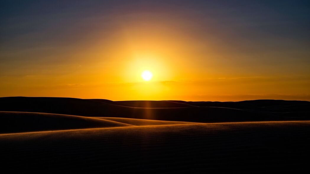 日落 沙丘 地平线 澳大利亚 4k壁纸 3840x2160