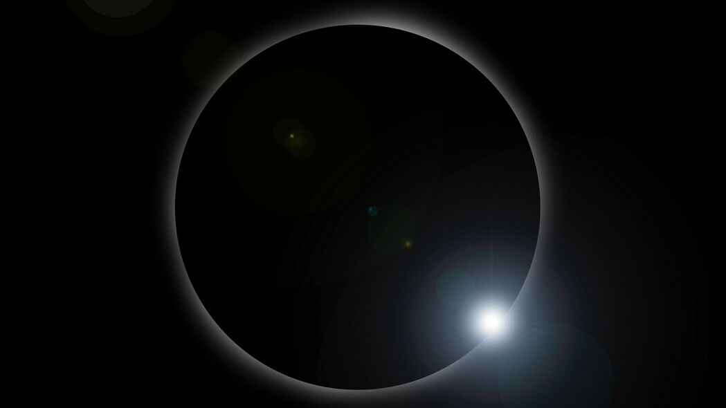 日食 月亮 太阳 眩光 光 4k壁纸 3840x2160