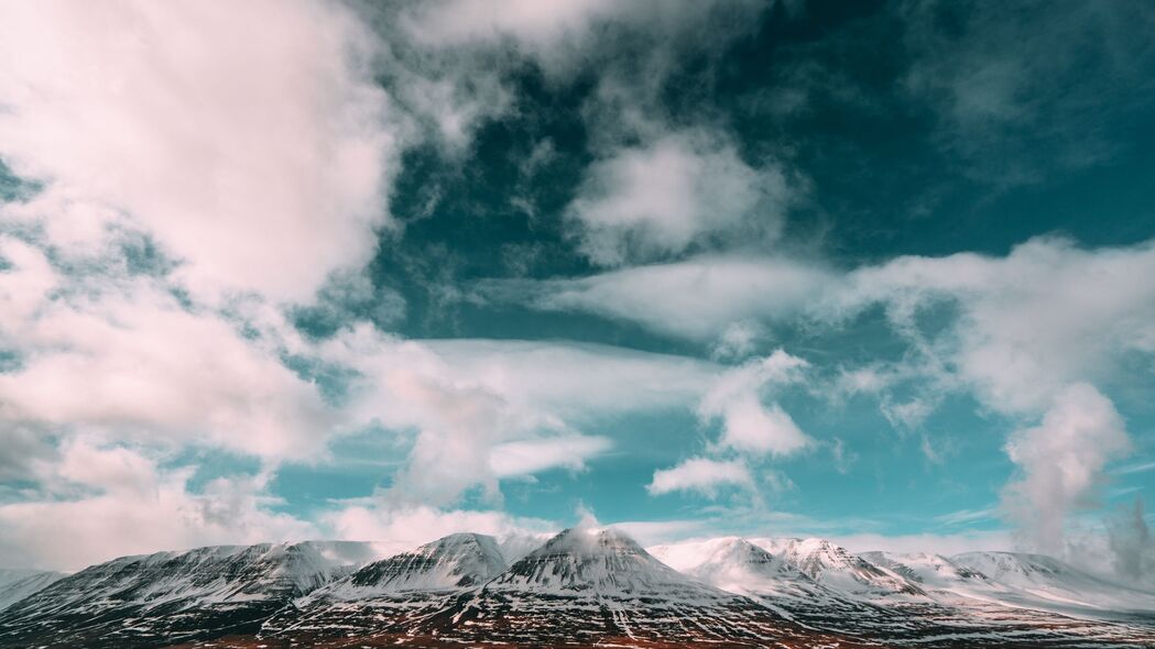 山脉 云 天空 冰岛 4k壁纸 3840x2160