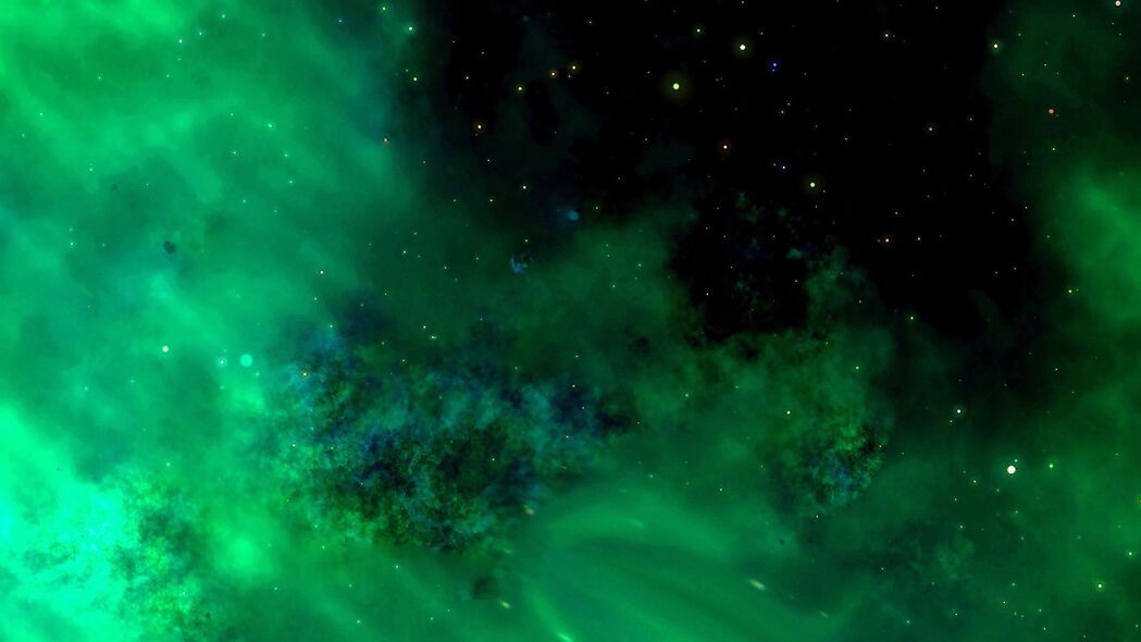 空间 宇宙 恒星星系 辐射 绿色 4k壁纸 3840x2160