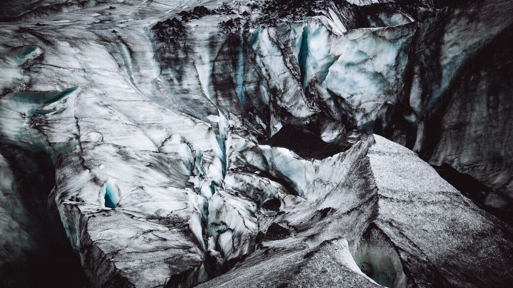 冰川 洞穴 表面 冰岛 4k壁纸 3840x2160