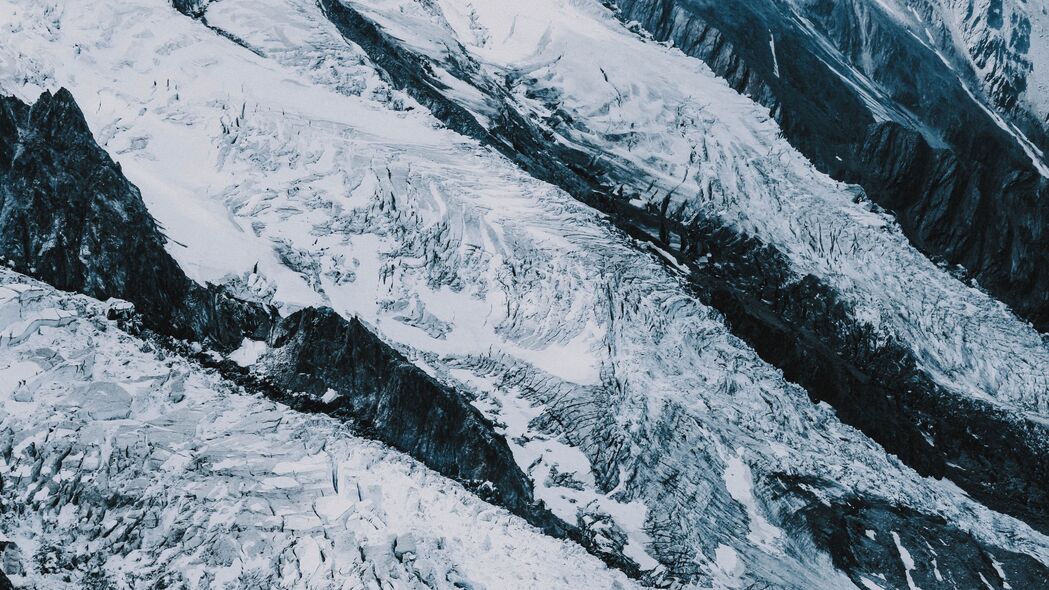 岩石 冰川 表面 冰 雪 4k壁纸 3840x2160