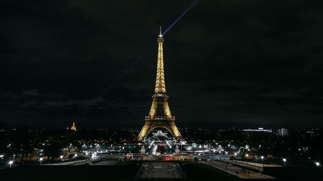 埃菲尔铁塔 巴黎 夜城 城市灯光 法国 4k壁纸 3840x2160