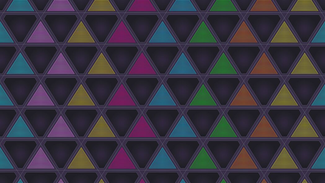 三角形 三角形 对称 彩色 4k壁纸 3840x2160