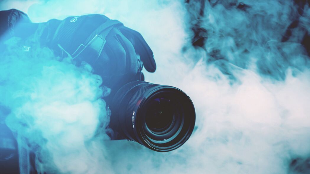 相机 摄影师 烟雾 彩色烟雾 4k壁纸 3840x2160