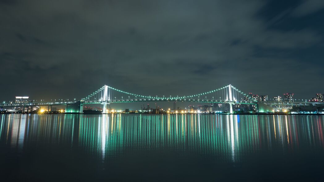 桥 夜城 照明 东京 日本 4k壁纸 3840x2160