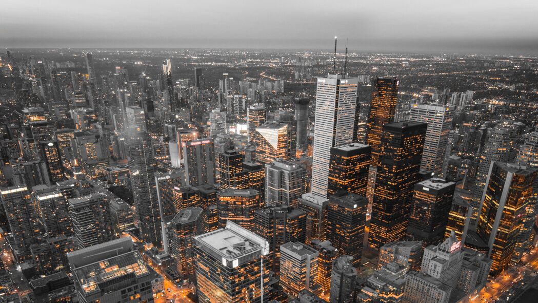 摩天大楼 俯视图 大都会 多伦多 加拿大 4k壁纸 3840x2160