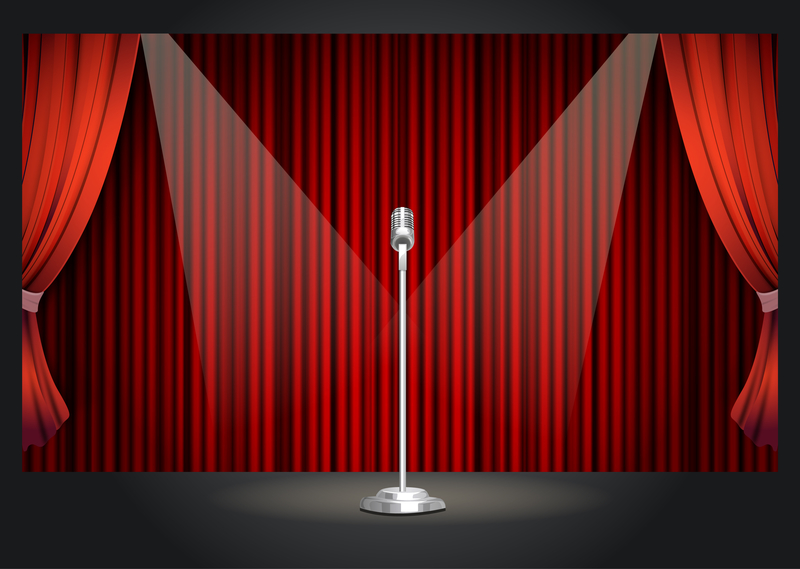 红色舞台幕布背景素材
