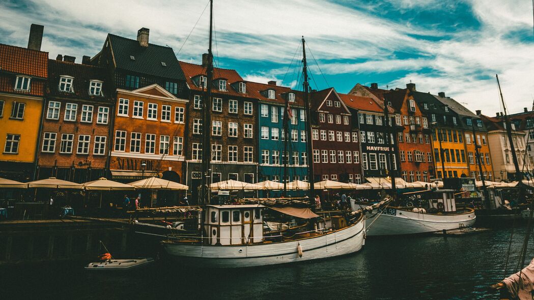 船 建筑 海 哥本哈根 丹麦 4k壁纸 3840x2160