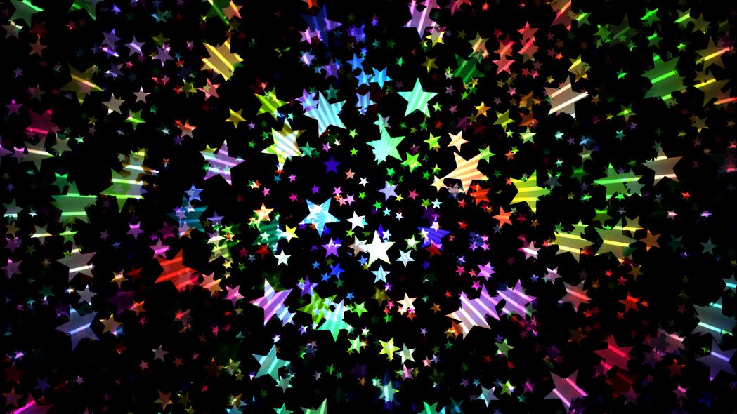 星星 彩色 闪亮 明亮的 4k壁纸 3840x2160