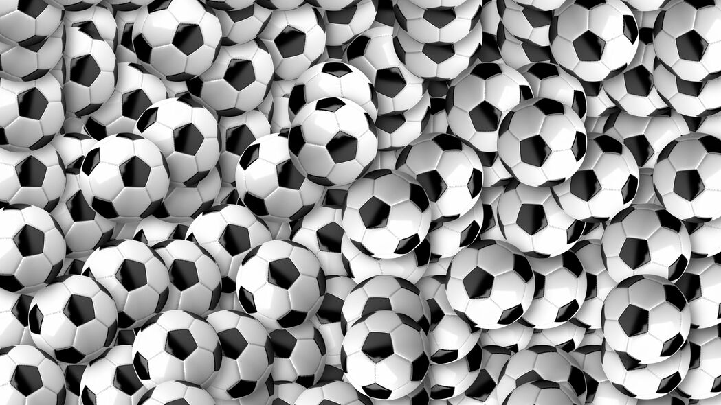 足球 足球 纹理 许多 4k壁纸 3840x2160